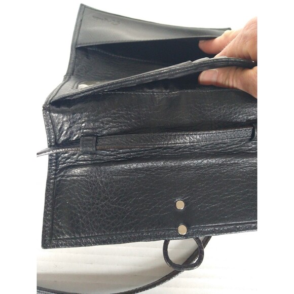 Brighton Leather Crossbody Wallet Tri Fold Black Brown small mini pockets clutch - Picture 8 of 16